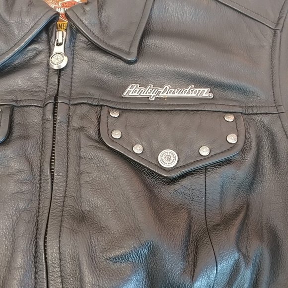 Women's Medium M Harley-Davidson Leather Jacket - Picture 7 of 8